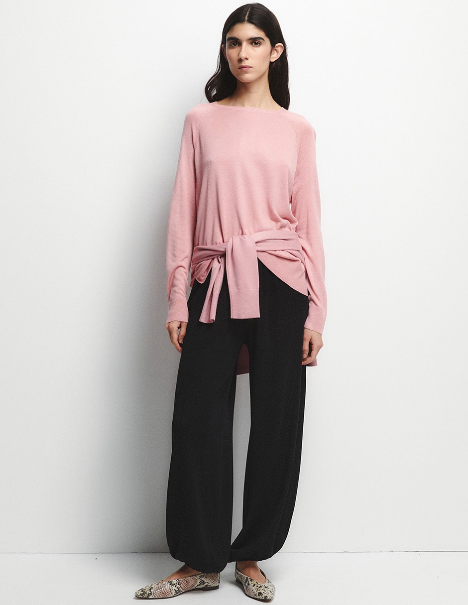Suéter cuello redondo para mujer 2