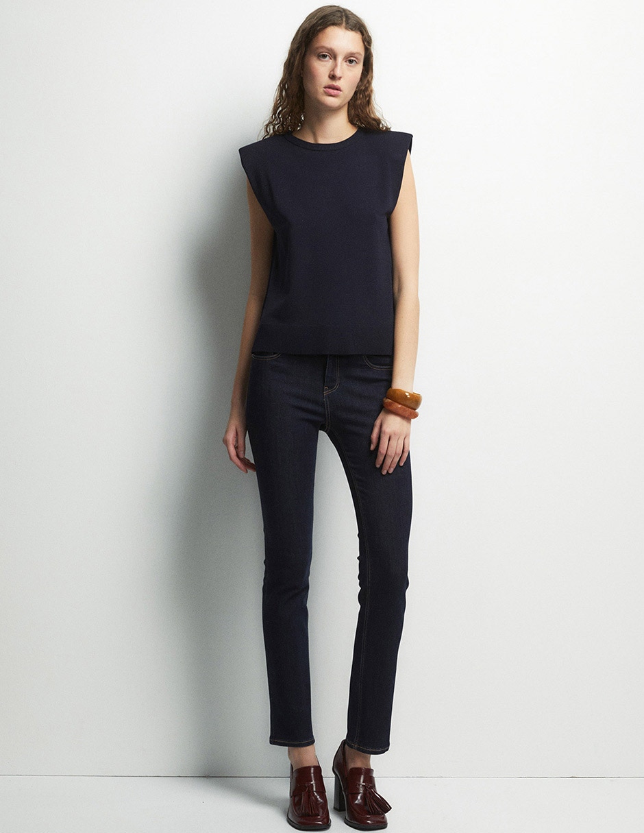 Blusa sfera sin manga para mujer