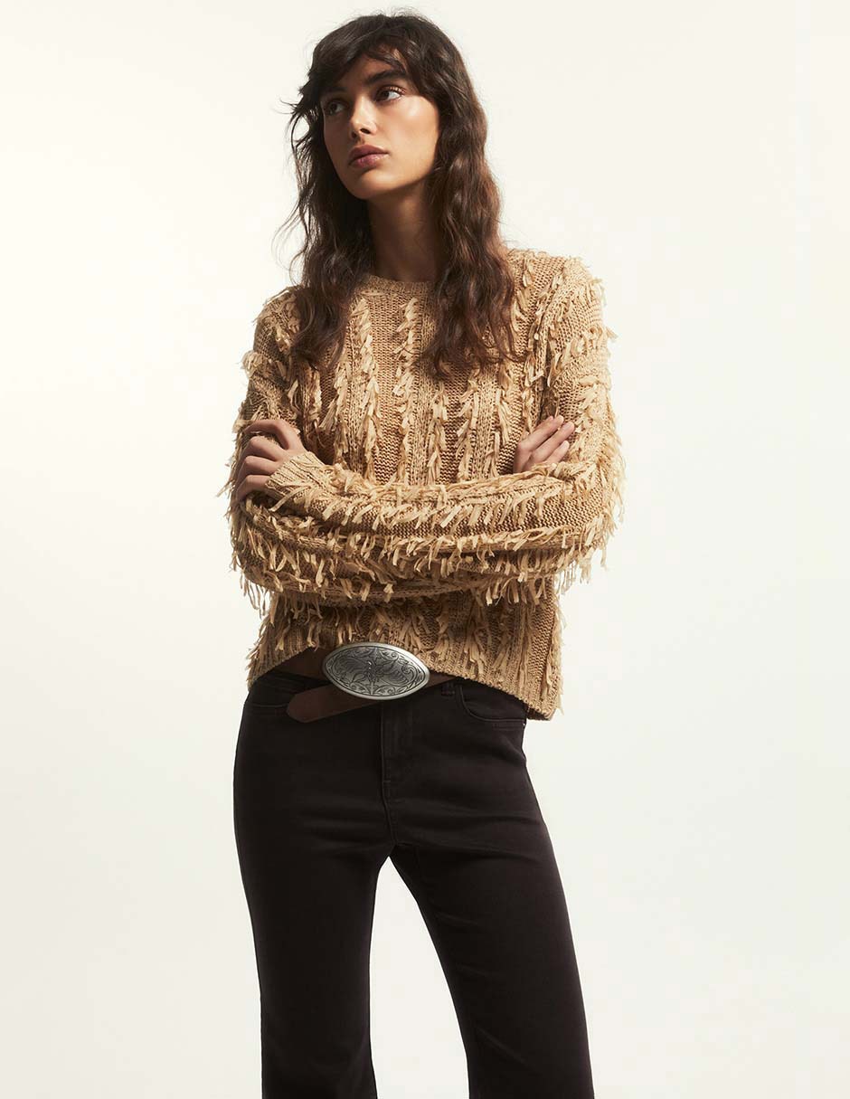 Suéter cuello redondo para mujer 1