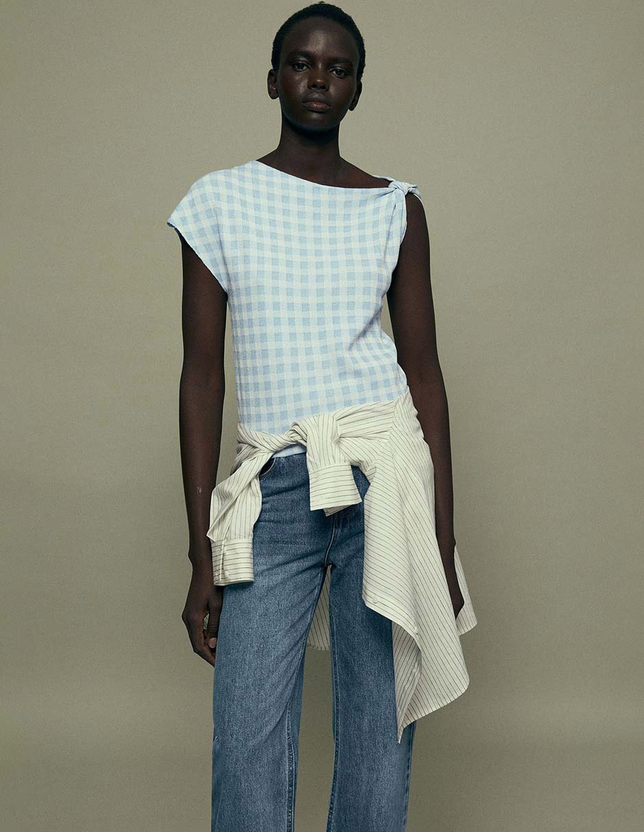 Blusa Sfera manga corta para mujer