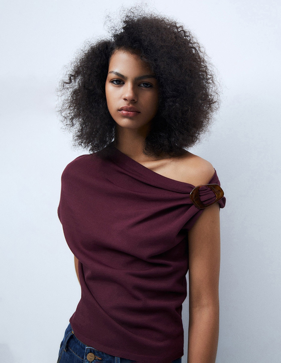 Blusa Adolfo Dominguez manga al codo para mujer 1