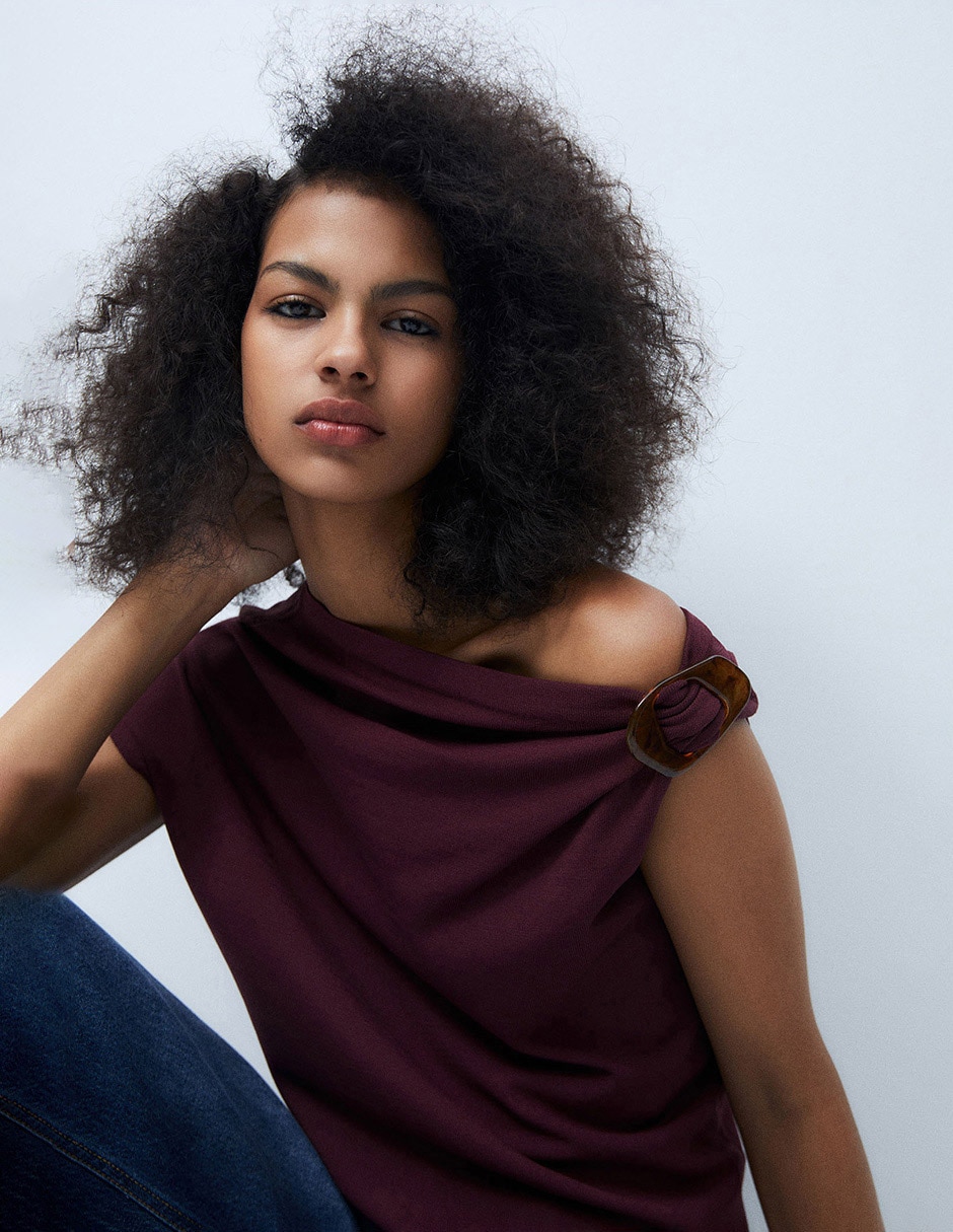 Blusa Adolfo Dominguez manga al codo para mujer 4
