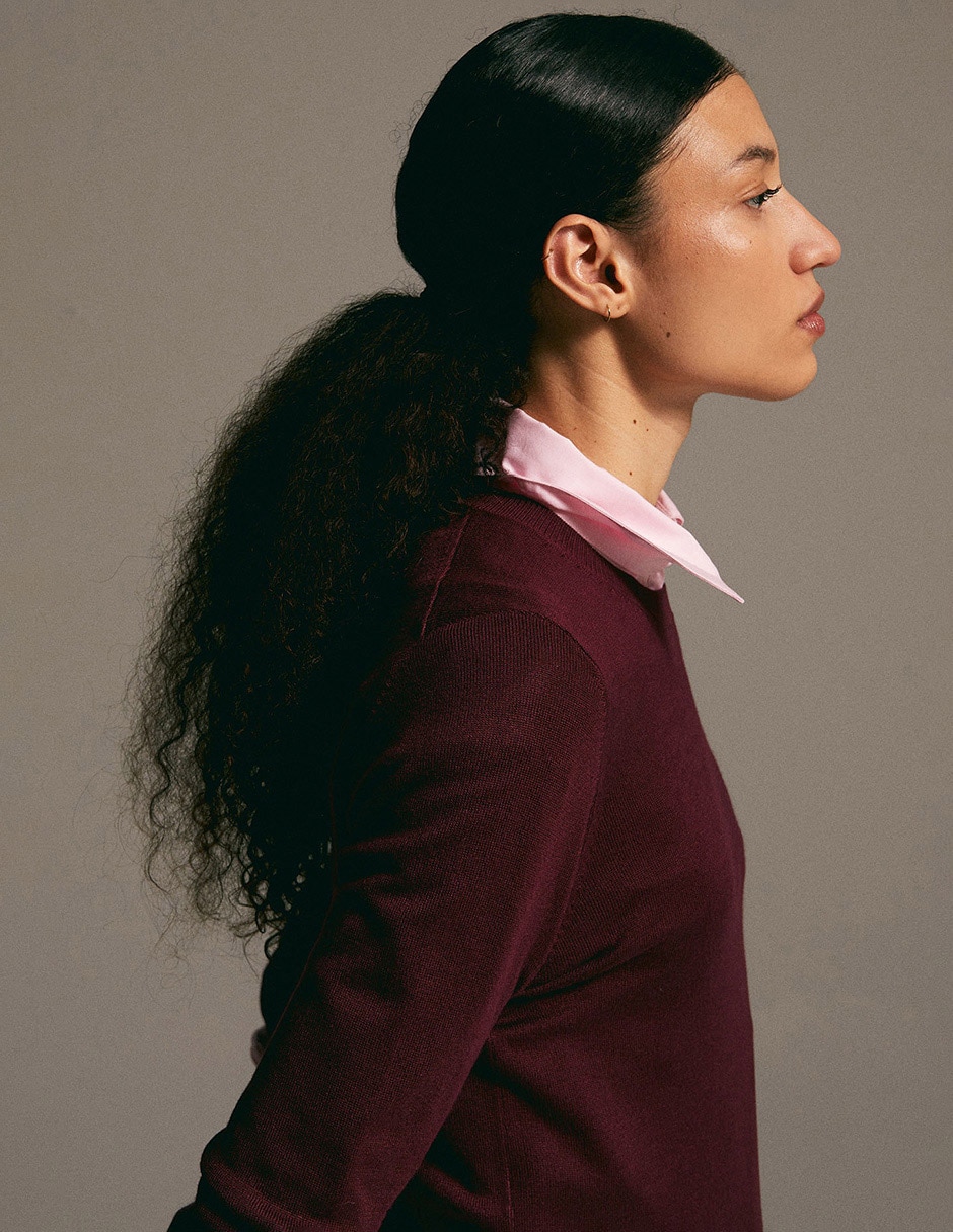 Suéter cuello redondo para mujer 2