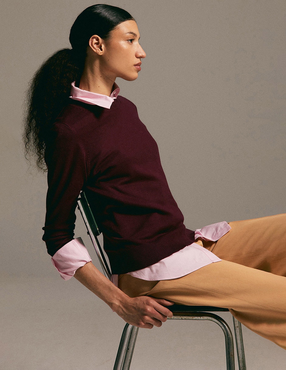 Suéter cuello redondo para mujer 3