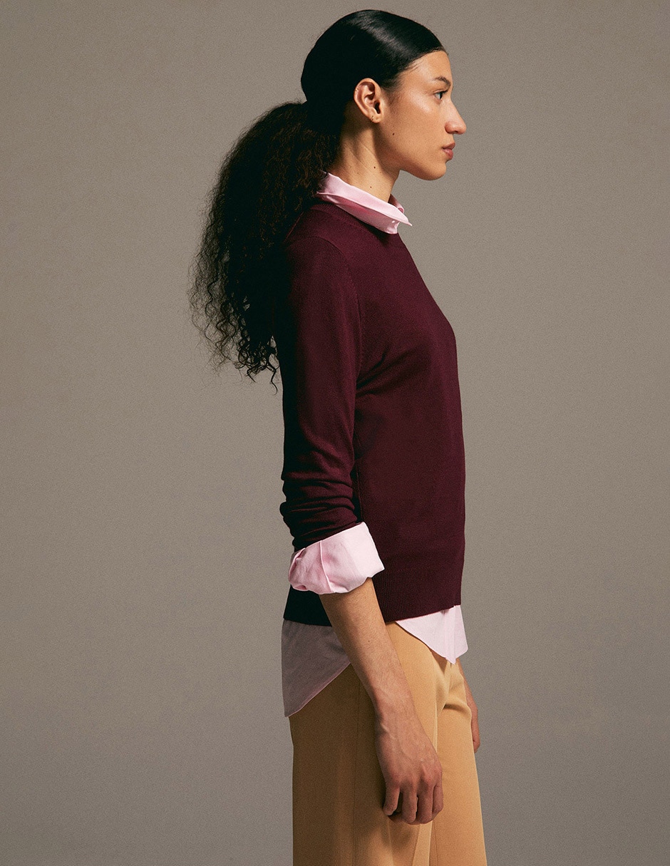 Suéter cuello redondo para mujer 5
