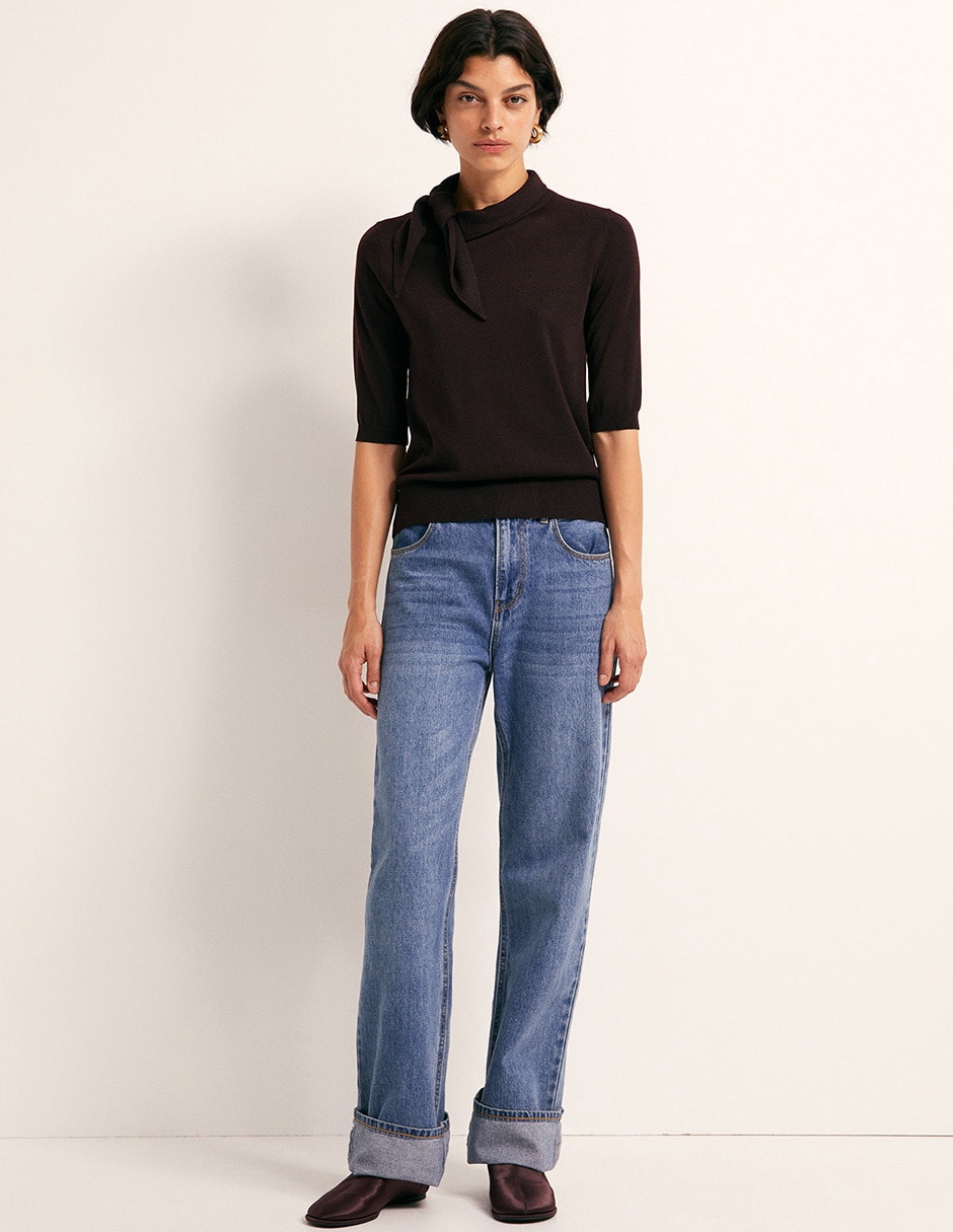 Suéter cuello redondo para mujer 3